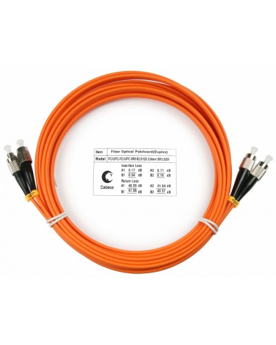 Шнур оптический duplex FC-FC 62,5/125 mm 25м LSZH Cabeus FOP-62-FC-FC-25m в Домодедово Патч-корды оптические Pintop.ru