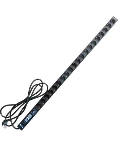 Блок розеток вертикальный 20xSchuko, 250V, 16A, шнур 3 метра, вилка Schuko TWT TWT-PDV-20GS-GP в Домодедово Блоки розеток Pintop.ru