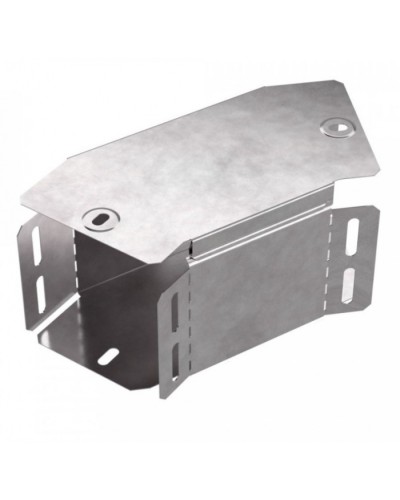 Угол горизонтальный 45 градусов с крышкой Стандарт 100х100 Промрукав (PR16.0425) в Домодедово Аксессуары для лотков Pintop.ru