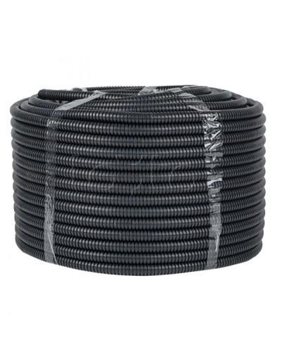 Труба гофр. ПНД с протяжкой d25 мм (50 м) черная EKF-Plast (tpnd-25-50m) в Домодедово Труба гофрированная Pintop.ru