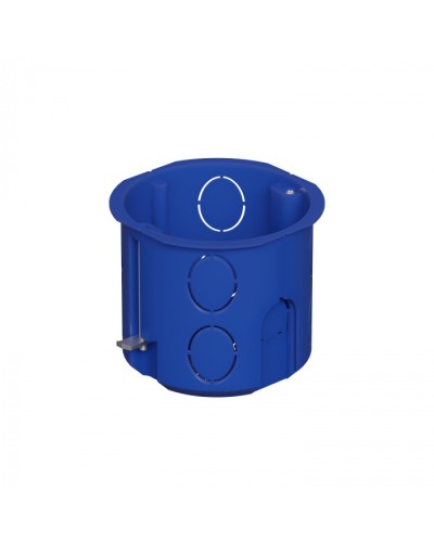 Коробка установочная для г/к D68x62мм с металл. лапками, межцентр 71мм, цвет синий IP20 Экопласт (44665) в Домодедово Распределительные коробки Pintop.ru