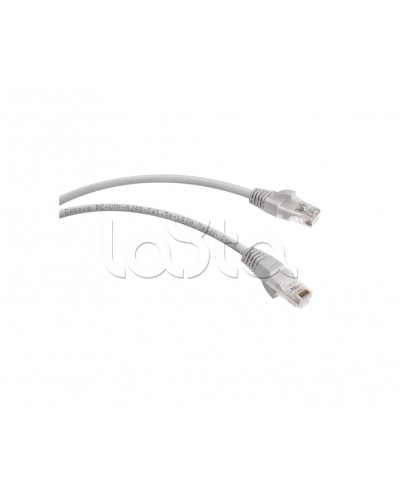 Патч-корд UTP, категория 5e, 0.5 м, LSZH, неэкранированный, серый Cabeus PC-UTP-RJ45-Cat.5e-0.5m-LSZH в Домодедово Патчкорды (медные) Pintop.ru