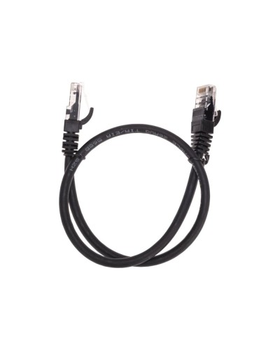 Патч-корд U/UTP, CAT 6, RJ45-RJ45, 26AWG, LSZH, черный, 0,5м REXANT 02-0292-05 в Домодедово Патчкорды (медные) Pintop.ru