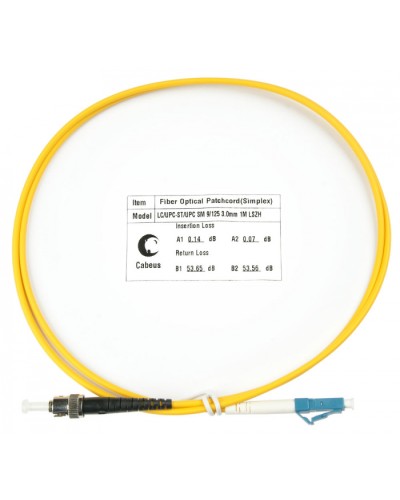 Шнур оптический simplex LC-ST 9/125 sm 1,5м LSZH Cabeus FOP(s)-9-LC-ST-1,5m в Домодедово Патч-корды оптические Pintop.ru