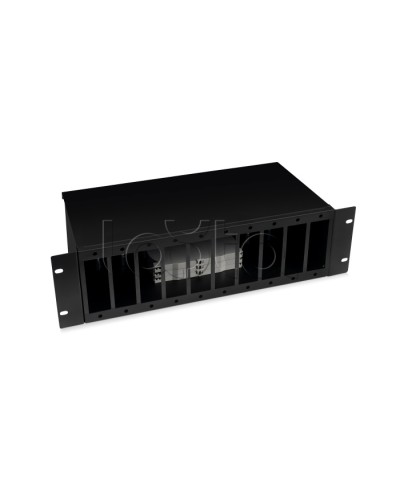 Кросс бокс оптический 19 3U на 10 адаптерных панелей Cabeus (FO-19-10FP-BK) в Домодедово Кросс оптический Pintop.ru
