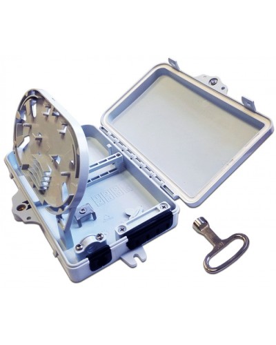 Бокс распределительный настенный на 4 волокна, наружной установки, IP65 LANMASTER LAN-FDB-FTTH04/OUT в Домодедово Кросс оптический Pintop.ru