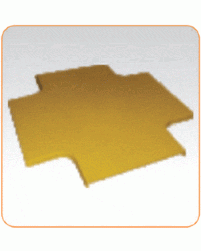 Крышка Х-соединителя оптического лотка 120 мм, желтая LANMASTER LAN-OT240-XTC в Домодедово Аксессуары для кабель-канала Pintop.ru