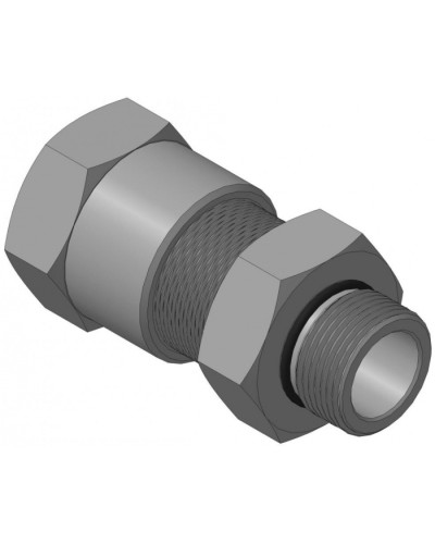 Кабельный ввод для бронированного кабеля с уплотнением внутренней оболочки кабеля резьбой G3/4, внешним диаметром кабеля D=18-22 мм и проходным диаметром кабеля d=8-12 мм Спектрон КВБ-22/12-М-G3/4 в Домодедово Аксессуары для кабель-канала Pintop.ru