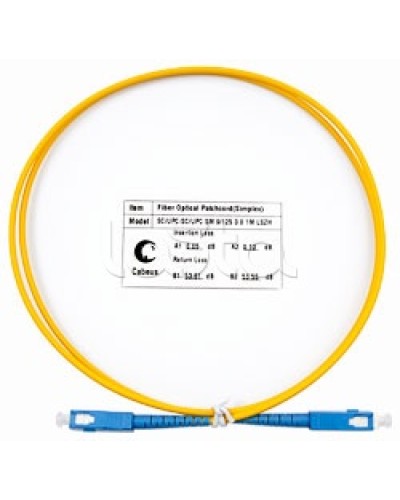 Пигтейл одномодовый оптический, SM 9/125, LSZH simplex SC/SC (1 м) Cabeus FOP(s)-9-SC-SC-1m в Домодедово Патч-корды оптические Pintop.ru