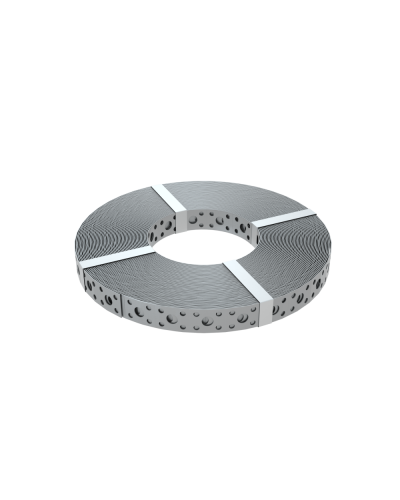 Перфорированная монтажная лента 20х1,0 мм (упак. 25 м) КМ-Профиль (PF1.0-20) в Домодедово Аксессуары для лотков Pintop.ru