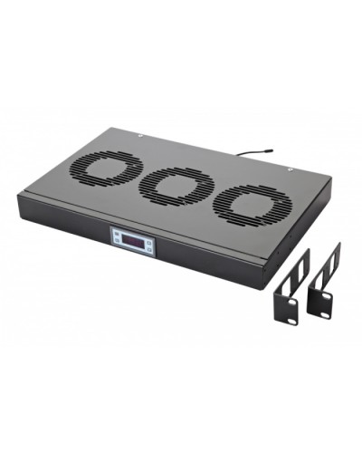 Панель вентиляционная с 3 вентиляторами, с контроллером Eurolan 60A-91-10-30BL в Домодедово Вентиляторные модули Pintop.ru