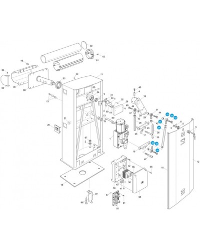 Корпус шлагбаума Came 119RIG056 в Домодедово Запчасти для шлагбаумов и автоматики Pintop.ru