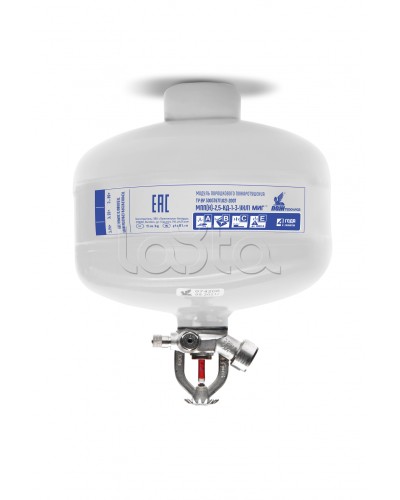 Модуль порошкового пажаротушения ПОЖТЕХНИКА МПП-2,5/68 МИГ (температура срабатывания +68°С) (белый) в Домодедово Огнетушители Pintop.ru