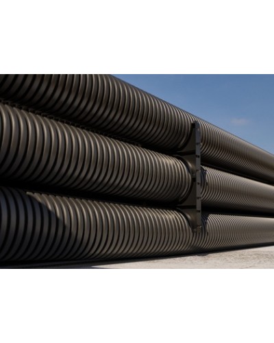 Двустенная труба ПНД гибкая для открытой прокладки д.40мм, SN23, 450Н, УФ, с протяжкой DKC 151940100 в Домодедово Труба гофрированная Pintop.ru