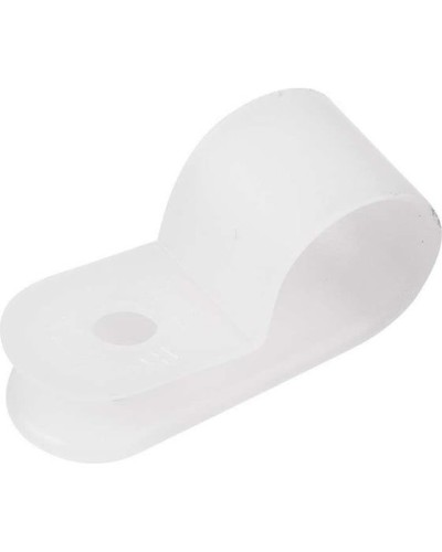 Кабельная скоба под винт 6 мм, белая, упаковка 50 шт. REXANT (07-4406) в Домодедово Держатели, клипсы, скобы Pintop.ru