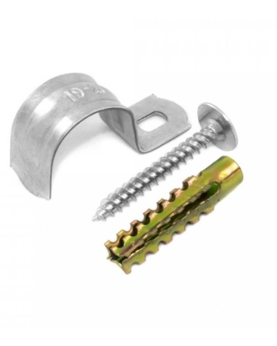 Комплекты для крепления ОКЛ с использованием самореза, дюбеля и скобы СМО 19-20 (100 шт) Промрукав (PR08.4996) в Домодедово Держатели, клипсы, скобы Pintop.ru