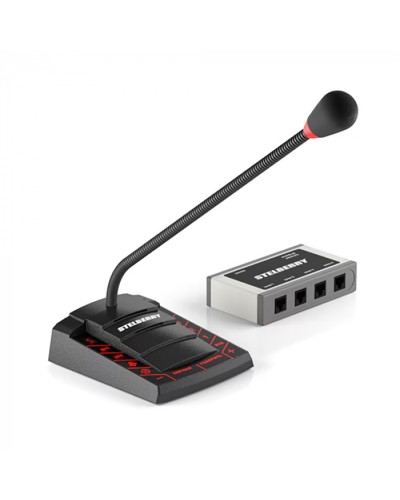 Пульт громкого оповещения STELBERRY F-742 в Домодедово Микрофонные консоли и микрофоны Pintop.ru