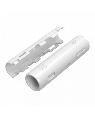 Муфта разборная d16 мм белая (100шт/1200шт уп/кор) Промрукав (PR13.0417) в Домодедово Повороты, муфты, тройники Pintop.ru