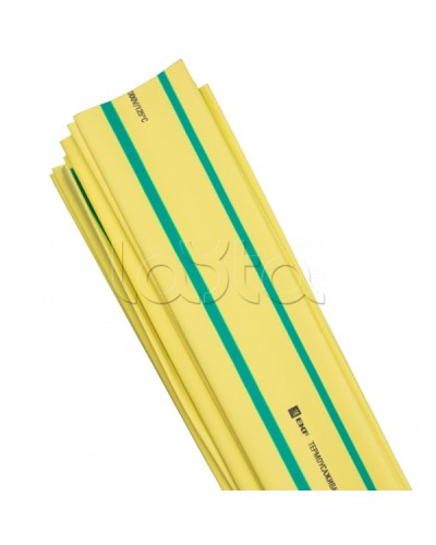 Термоусаживаемая трубка ТУТ нг 25/12,5 желто-зеленая в отрезках по 1м EKF PROxima (tut-25-yg-1m) в Домодедово Аксессуары для кабель-канала Pintop.ru