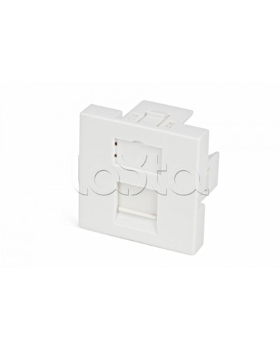 Вставка 45x45 (аналог Mosaic) для 1 модуля формата Keystone Jack, со шторкой Hyperline SIP2-1K-M45-45 в Домодедово Модули Keystone Pintop.ru