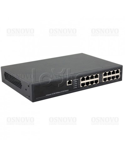 PoE-инжектор управляемый Gigabit Ethernet на 8 портов OSNOVO Midspan-8/150RGM в Домодедово Блоки питания для кожухов и камер Pintop.ru