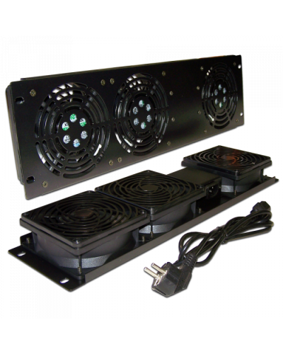 Блок 3-х вентиляторов 19 вертикальный, без термостата, 3U TWT (TWT-CB-FANV3-RACK) в Домодедово Вентиляторные модули Pintop.ru