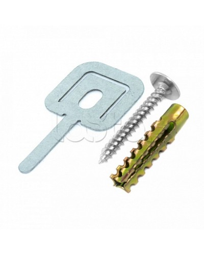 Комплекты для крепления ОКЛ с использованием самореза, дюбеля и хомута FR ПР-25 (100 шт) Промрукав (PR08.5200) в Домодедово Огнестойкие кабельные линии Pintop.ru