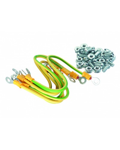 Eurolan Набор проводов заземления, 4 провода 250 мм × 4,0 кв.мм, 4 провода 150 мм × 4,0 кв.мм (60A-14-13GR) в Домодедово Аксессуары для стоек и шкафов Pintop.ru