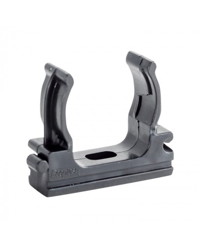 CF32G Держатель (клипса), без галогена, для труб D32мм, цвет чёрный (10шт) Экопласт (41732-10HF-BL) в Домодедово Держатели, клипсы, скобы Pintop.ru