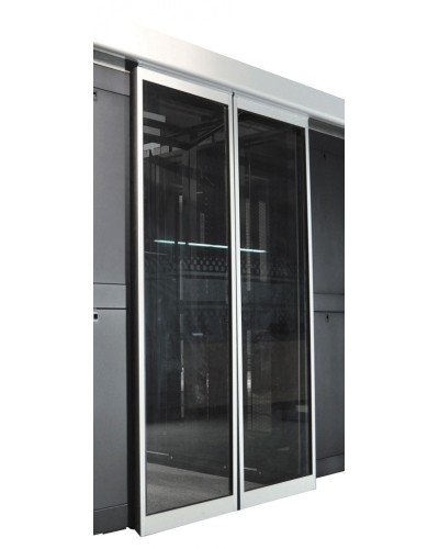 Дверь коридора развижная автоматическая 1200 мм для шкафов LANMASTER DCS 42U, стекло, key-card замок LANMASTER LAN-DC-SDRAL-42Ux12 в Домодедово Аксессуары для стоек и шкафов Pintop.ru