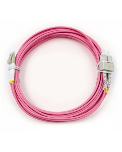 Шнур оптический duplex LC-SC 50/125 mm OM4 5м LSZH Cabeus FOP-50-OM4-LC-SC-5m в Домодедово Патч-корды оптические Pintop.ru