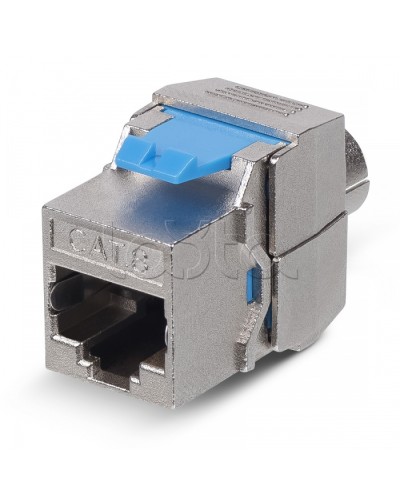 Вставка Keystone Jack RJ-45(8P8C) Cabeus KJ-RJ45-Cat.8-SH-180-Toolless в Домодедово Модули Keystone Pintop.ru