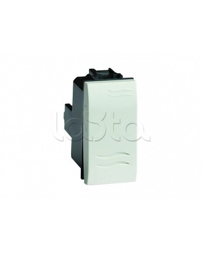 Выключатель типа кнопка, белый, 1мод. DKC 76021B в Домодедово Аксессуары для стоек и шкафов Pintop.ru