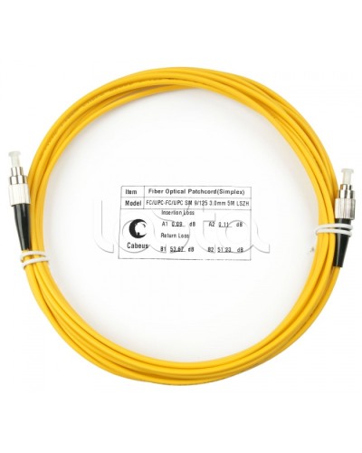 Шнур оптический simplex FC-FC 9/125 sm 7м LSZH Cabeus FOP(s)-9-FC-FC-7m в Домодедово Патч-корды оптические Pintop.ru