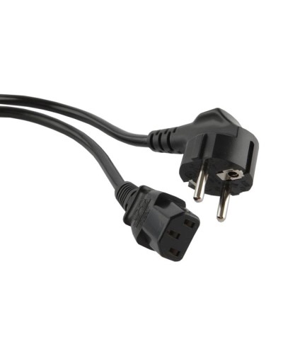 Кабель питания с заземлением Hyperline PWC-IEC13-IEC14-1,0-BK в Домодедово Патч-корды и пигтейлы Pintop.ru