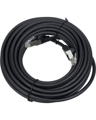 Патч-корд LSZH FTP кат.6A, 10 м, черный LANMASTER LAN-PC45/S6A-10-BK в Домодедово Патч-корды и пигтейлы Pintop.ru