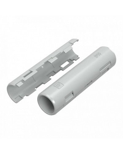 Муфта разборная d16 мм атмосферостойкая серая (100шт/1200шт уп/кор) Промрукав (PR13.0409) в Домодедово Повороты, муфты, тройники Pintop.ru