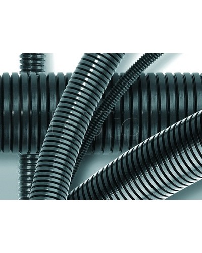 Труба гофрированная самозатухающий полиамид PA6V0 50 мм без зонда DKC 80050 (15 м) в Домодедово Труба гофрированная Pintop.ru