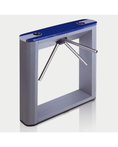 Турникет тумбовый электромеханический со стандартными планками, синей крышкой PERCo-TTD-03.1G (стандартные планки, синяя крышка) в Домодедово Турникеты Pintop.ru