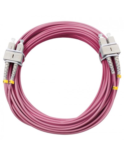 Шнур оптический duplex SC-SC 50/125 mm OM4 10м LSZH Cabeus FOP-50-OM4-SC-SC-10m в Домодедово Патч-корды оптические Pintop.ru