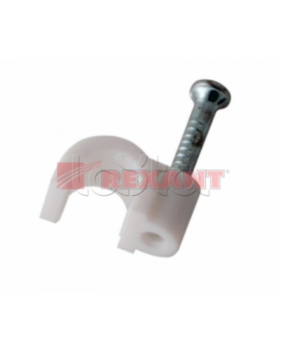 Крепеж кабеля круглый 8мм (10шт/уп) REXANT 07-4008 в Домодедово Держатели, клипсы, скобы Pintop.ru