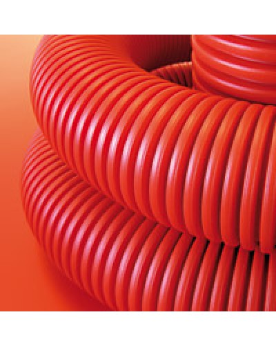 Труба гофрированная двустенная ПНД 160 мм для кабельной канализации с протяжкой DKC 121916 (50 м) в Домодедово Труба гофрированная Pintop.ru