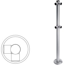 Стойка ограждения L-образная (антик серебро) Oxgard