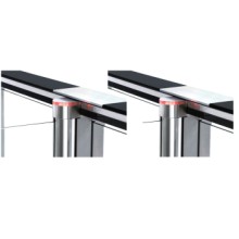 Комплект крышек (2 шт)из закаленного стекла с центральной вставкой из нержавеющей стали PERCo-STC-01GS