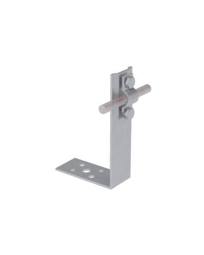 Угловой держатель болтовой для прутка Ø 5-10 мм H80 мм КМ-Профиль (UDB-H80-D5-10) в Домодедово Монтажные материалы Pintop.ru