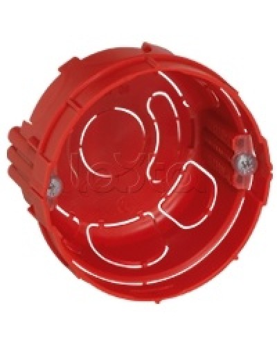 Коробка установочная D65x40мм со стык. ушками межцентр. 71мм, IP20, красный Экопласт 44660 в Домодедово Распределительные коробки Pintop.ru