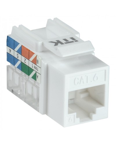 Модуль Keystone Jack кат.5E UTP 110 IDC 90град ITK CS1-1C5EU-11 в Домодедово Модули Keystone Pintop.ru