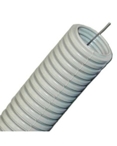 Труба гофрированная HFFRLS тяжелая диам 50 мм, с зондом, без галогена, низкое дымовыделение, трудногорючая Экопласт 61150HFFRLS в Домодедово Труба (ОКЛ) Экопласт Pintop.ru