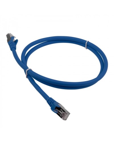 Патч-корд LSZH FTP кат.6A, 10 м, синий LANMASTER LAN-PC45/S6A-10-BL в Домодедово Патч-корды и пигтейлы Pintop.ru