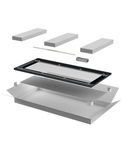 ITK LINEA E Дверь стеклянная 600мм шкафа 33U чер. (LE05-33U6X-DR) в Домодедово Аксессуары для стоек и шкафов Pintop.ru